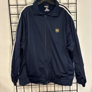 Adidas Notre Dame Fighting Irish Blue Full Zip Track Jacket Men’s XL Embroidered